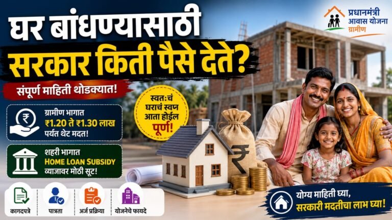 How much money is the government giving for building a house? सरकार खरंच किती मदत देते जाणून घ्या