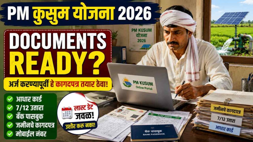  PM Kusum Yojana Last Date 2026: अर्जाची अंतिम तारीख जवळ? शेतकऱ्यांनी ही माहिती आत्ताच जाणून घ्या