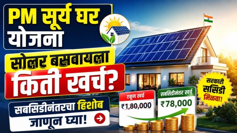 How much will PM Surya Ghar Yojana cost? पीएम सूर्य घर योजनेसाठी नेमका किती खर्च येतो?