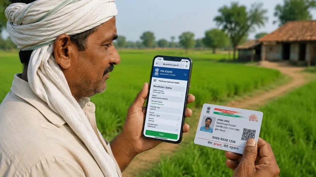 PM Kisan चे ₹2000 आले का? फक्त आधार नंबरने 2 मिनिटांत घरबसल्या स्टेटस तपासा How to Check PM Kisan Rs 2000 Online by Aadhaar Number