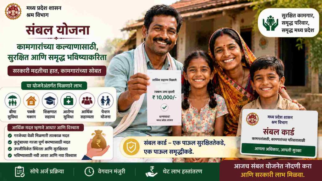  संबल कार्ड म्हणजे काय? कामगारांना मिळतात हे जबरदस्त फायदे, पात्रता आणि अर्ज प्रक्रिया जाणून घ्या What is a Sambal Card?