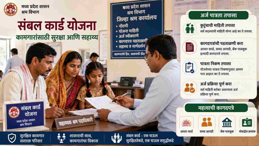  संबल कार्ड म्हणजे काय? कामगारांना मिळतात हे जबरदस्त फायदे, पात्रता आणि अर्ज प्रक्रिया जाणून घ्या What is a Sambal Card?