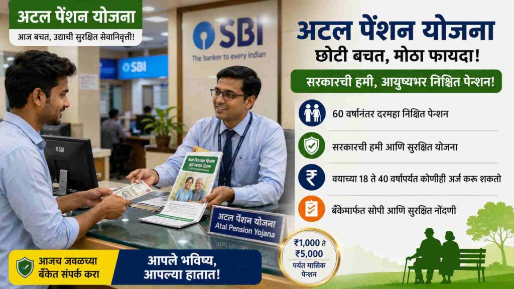 Atal Pension Yojana Details अटल पेन्शन योजना म्हणजे काय? पात्रता, फायदे, हप्ता, अर्ज प्रक्रिया आणि संपूर्ण माहिती