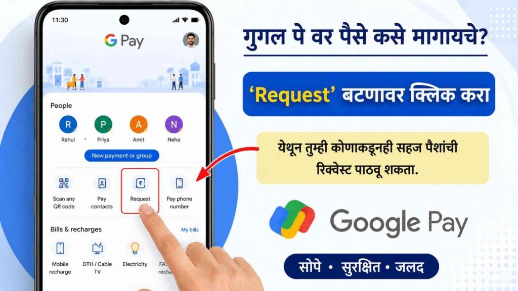  Google Pay वर पैसे कसे मागायचे? फक्त २ मिनिटांत How to Request Money in GPay पाठवण्याची संपूर्ण सोपी पद्धत