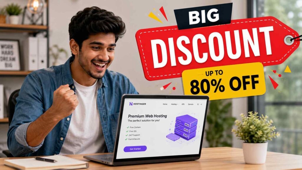 Hostinger वर 80% पर्यंत सूट! Hostinger Discount Code 2026 ची संपूर्ण माहिती
