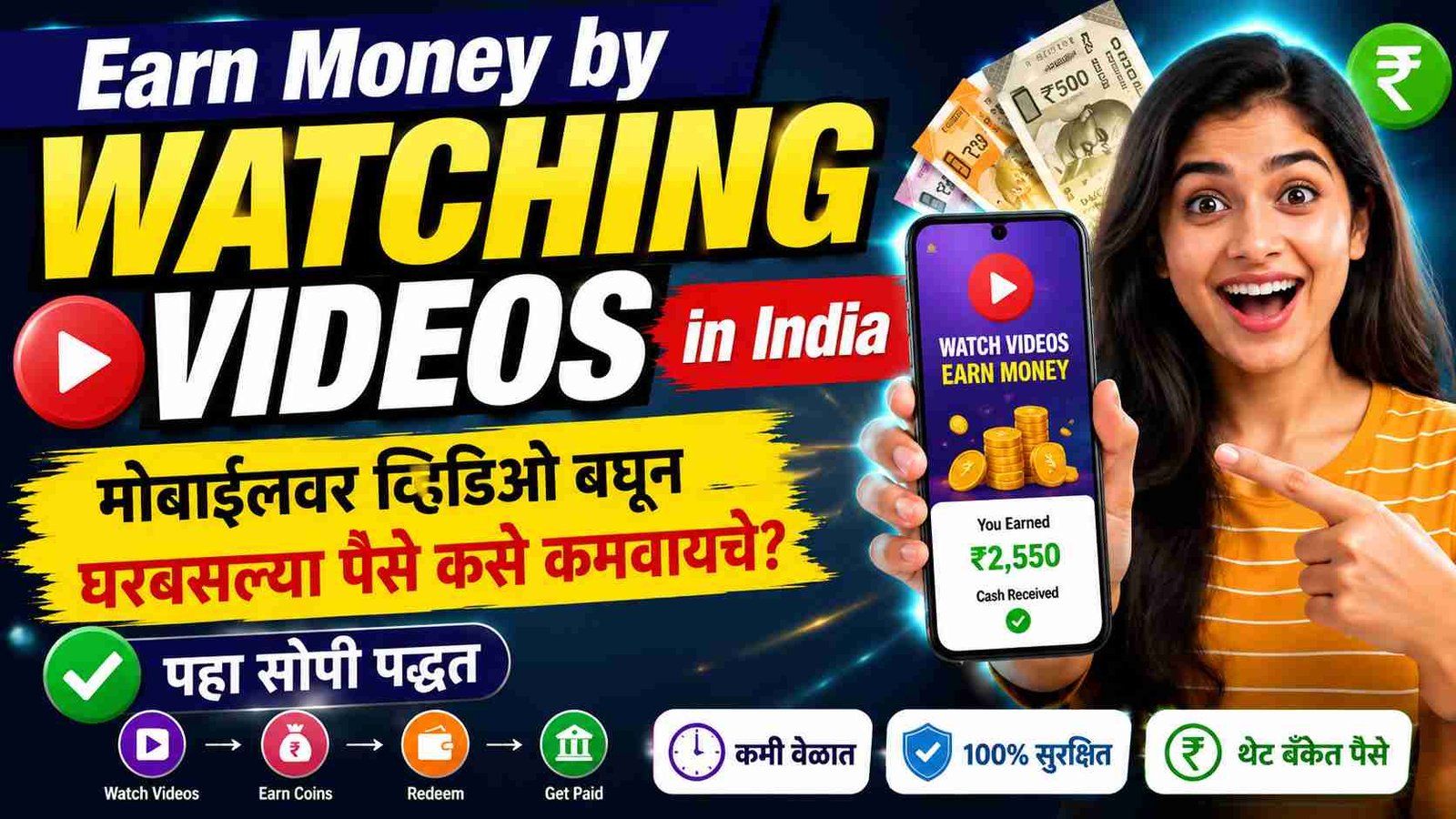 Earn Money by Watching Videos in India: मोबाईलवर व्हिडिओ बघून घरबसल्या पैसे कसे कमवायचे? पहा सोपी पद्धत