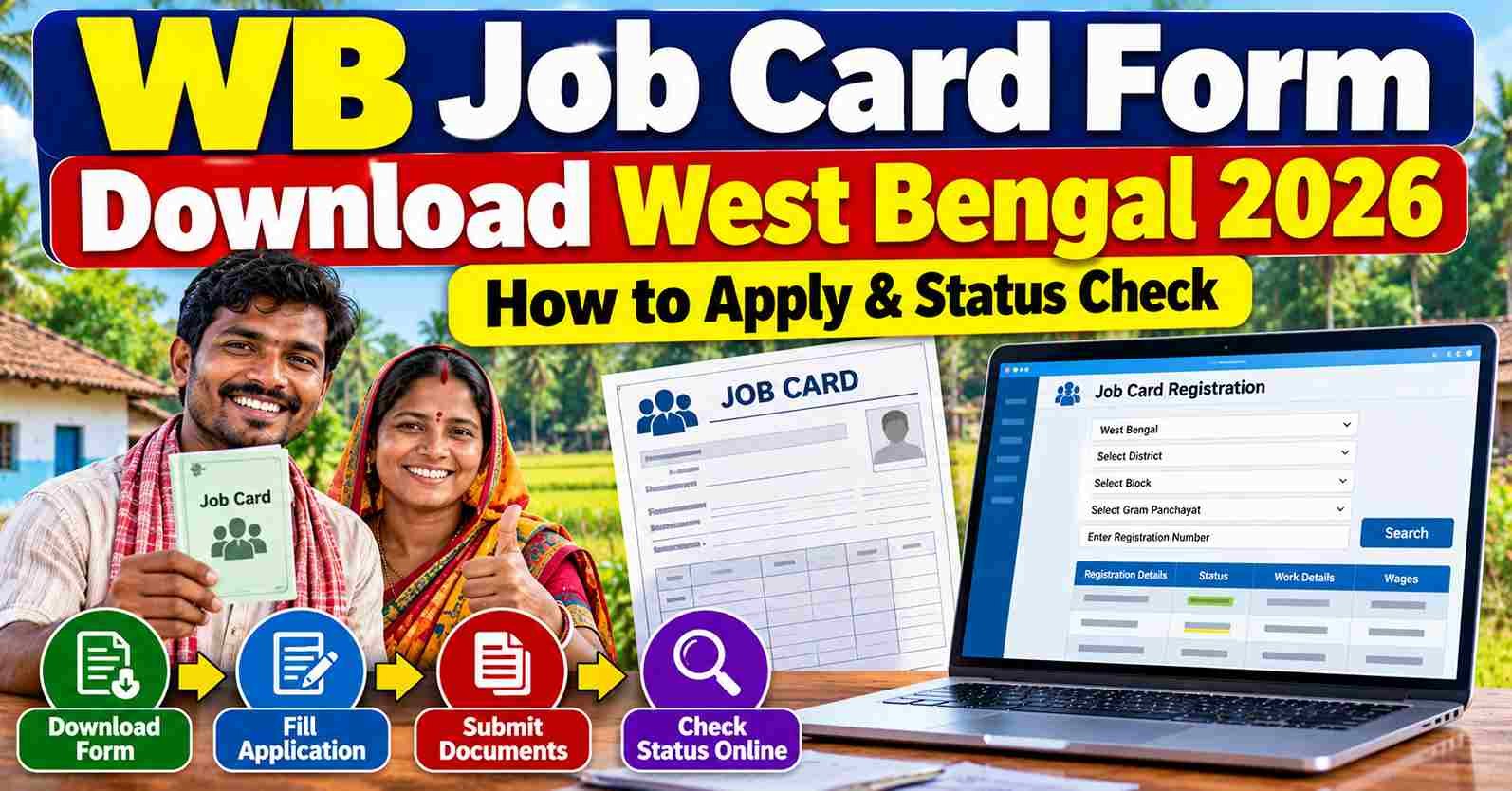 WB Job Card Form Download West Bengal 2026 : How to Apply & Status Check